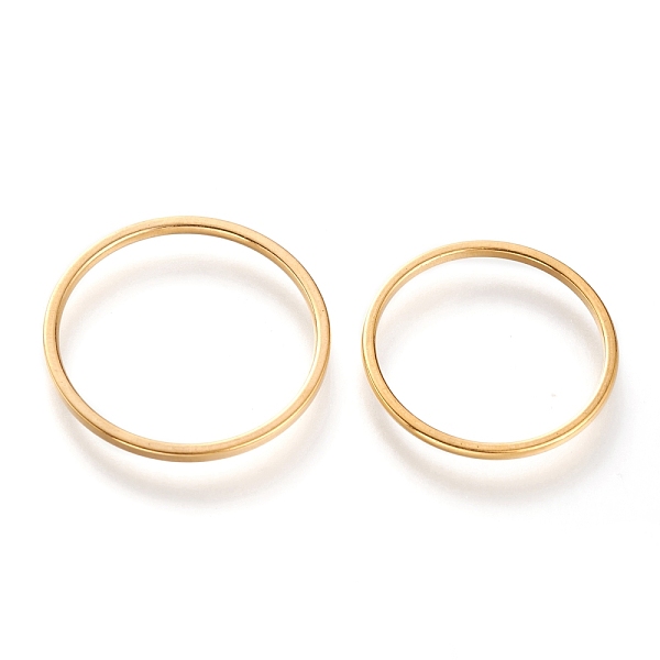 

PandaHall Ion Plating(IP) 304 Stainless Steel Plain Band Rings, Golden, 1mm, US Size 7~7 3/4(17.3~17.9mm) 304 Stainless Steel