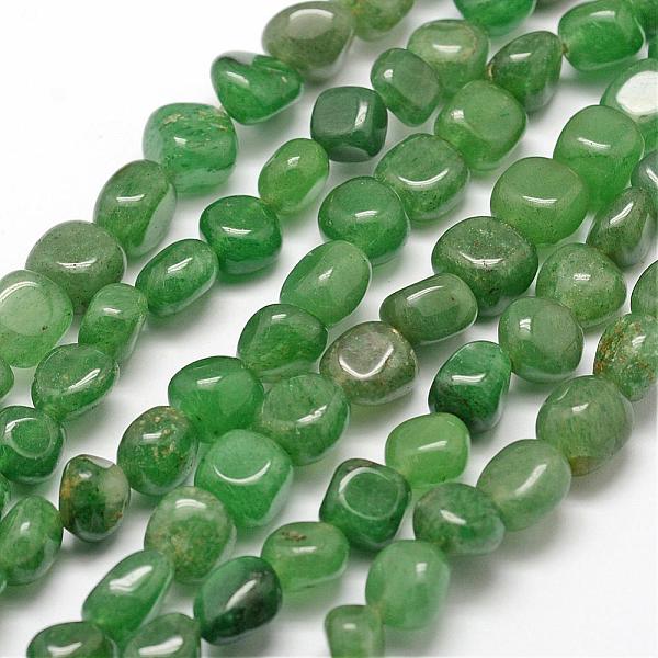 

PandaHall Natural Green Aventurine Beads Strands, Nuggets, 7~9x7~9x3~8mm, Hole: 1mm, about 42~47pcs/strand, 15.7 inch(40cm) Green Aventurine...