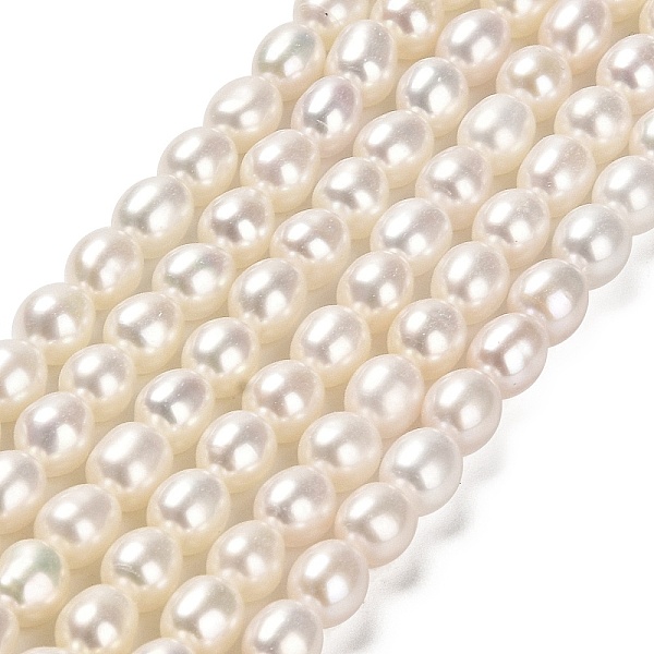 

PandaHall Natural Cultured Freshwater Pearl Beads Strands, Rice, Grade 5A, Floral White, 5~5.5x4.5~5mm, Hole: 0.7mm, about 60~61pcs/strand...