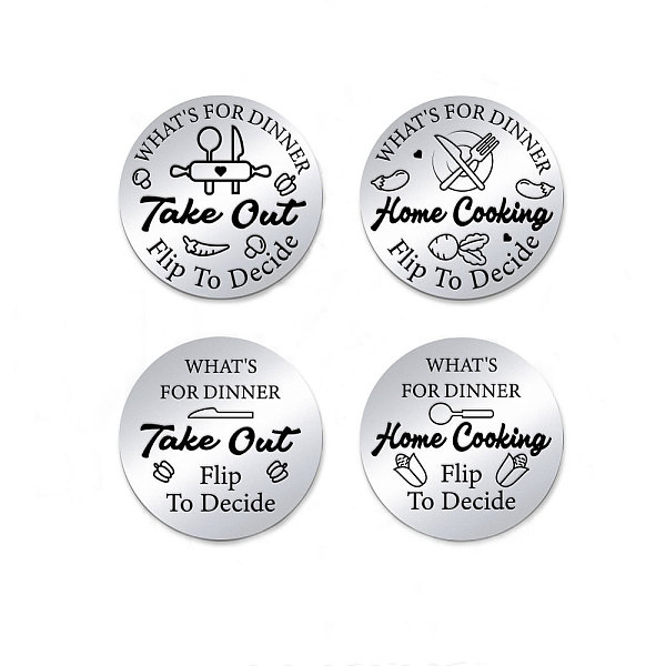 

PandaHall 201 Stainless Steel Commemorative Coins, Decision Maker Coin, Double Sided Laser Engraving, Flat Round, Word, 30x2mm, 2pcs/set...