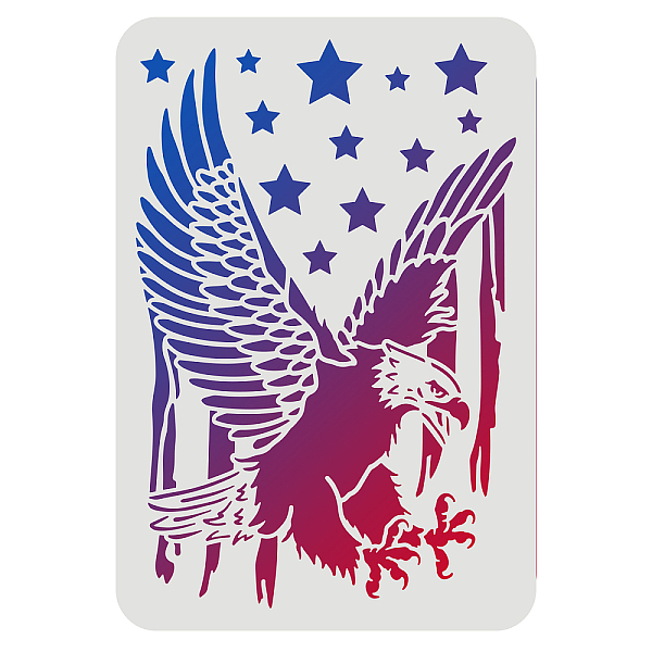 PandaHall FINGERINSPIRE Eagle Stencil 29.7x21cm Eagle Flag Stencil For Painting Reusable Eagle Pattern Drawing Stencil Eagle DIY Craft...