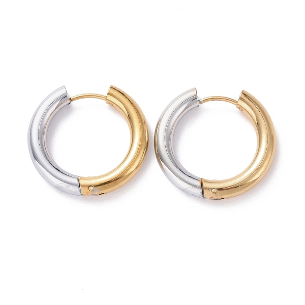 

PandaHall Two Tone 304 Stainless Steel Hinged Hoop Earrings for Women, Golden & Stainless Steel Color, 6 Gauge, 23x24.5x4mm, Pin: 1mm 304...