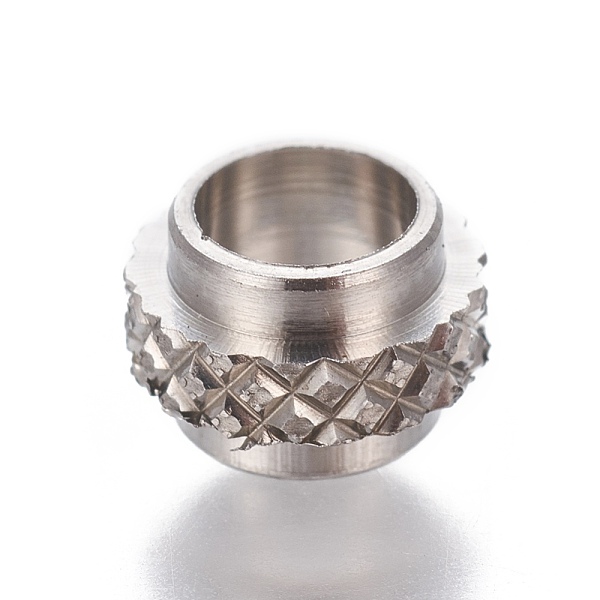 

PandaHall 201 Stainless Steel European Beads, Large Hole Beads, Rondelle, Stainless Steel Color, 7x5mm, Hole: 4.5mm 201 Stainless Steel...