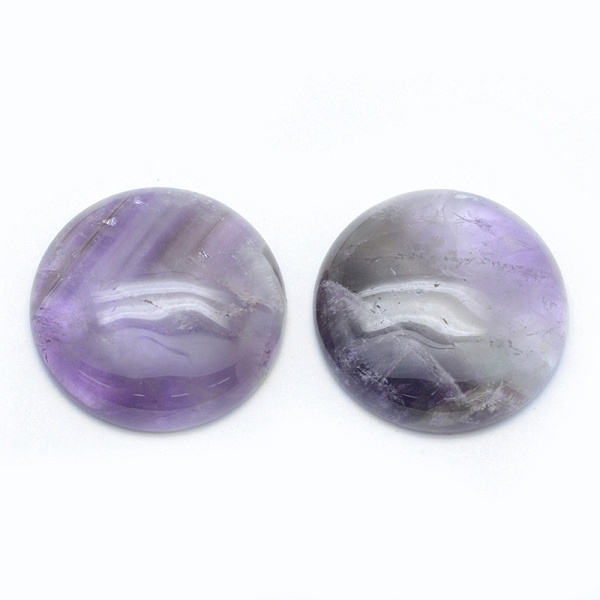 

PandaHall Natural Amethyst Cabochons, Flat Round, 30x8mm Amethyst Flat Round