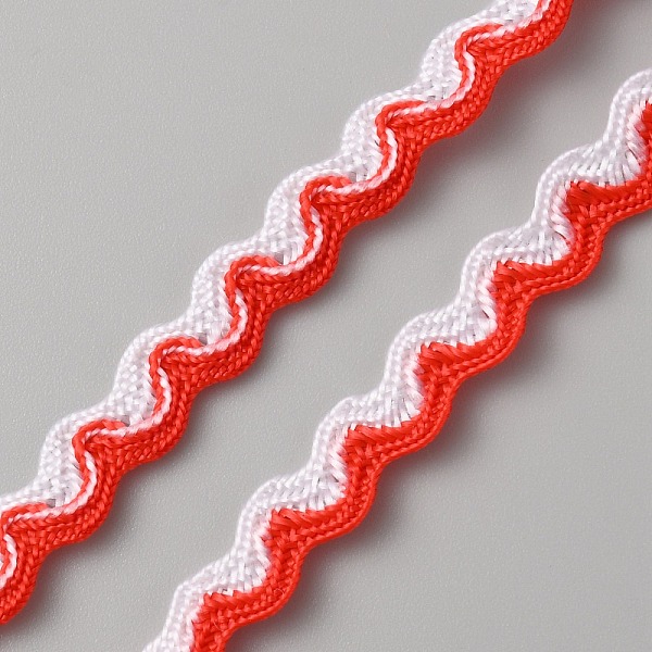 

PandaHall 16M Polypropylene Fiber Wavy Fringe Trim Ribbon, Two Tone Wave Bending Lace Trim, for Clothes Sewing and Art Craft Decoration..., Red