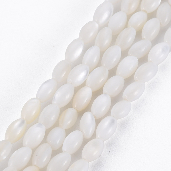 

PandaHall Natural Freshwater Shell Beads Strands, Rice, Seashell Color, 5x3mm, Hole: 0.9mm, about 83~85pcs/strand, 15.55 inch~15.75 inch...