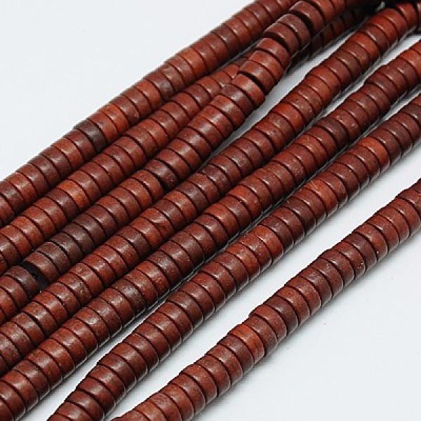 

PandaHall Synthetic Turquoise Beads Strands, Heishi Beads, Dyed, Flat Round/Disc, Saddle Brown, 8x3~4mm, Hole: 1mm, about 110pcs/strand...