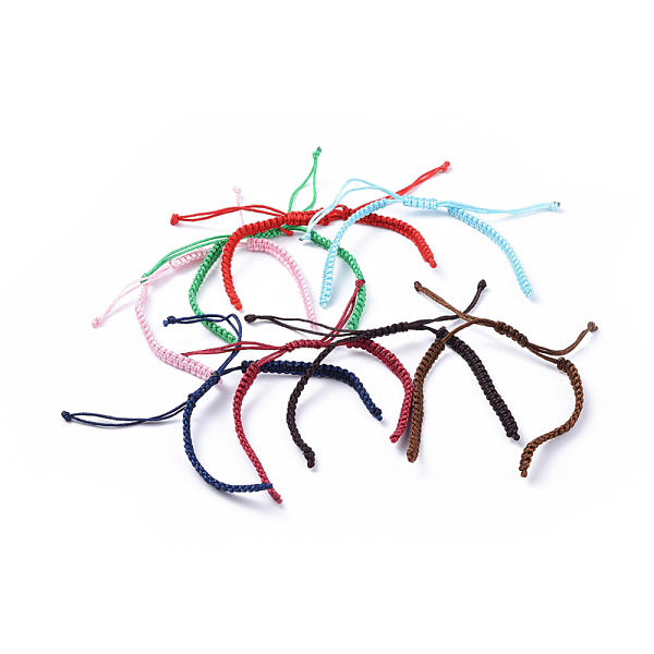 

PandaHall Braided Nylon Cord for DIY Bracelet Making, Mixed Color, 145~155x5x2mm Nylon Multicolor