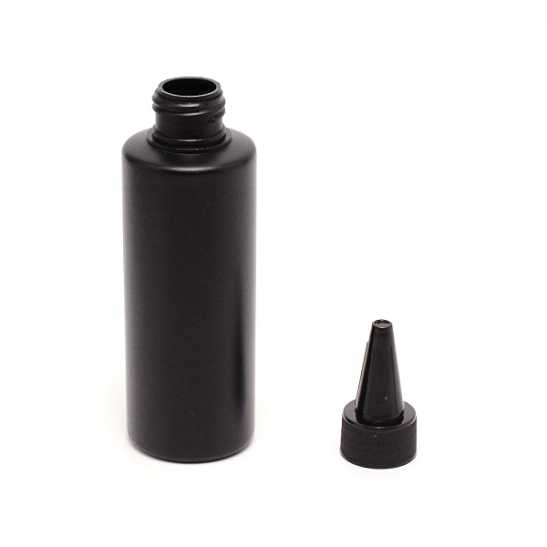 

PandaHall Plastic Squeeze Bottle, Liqiud Bottle, Column, Black, 4.5x16.2cm, Inner Diameter: 2.4cm, Capacity: 150ml(5.07fl. oz) Plastic Black