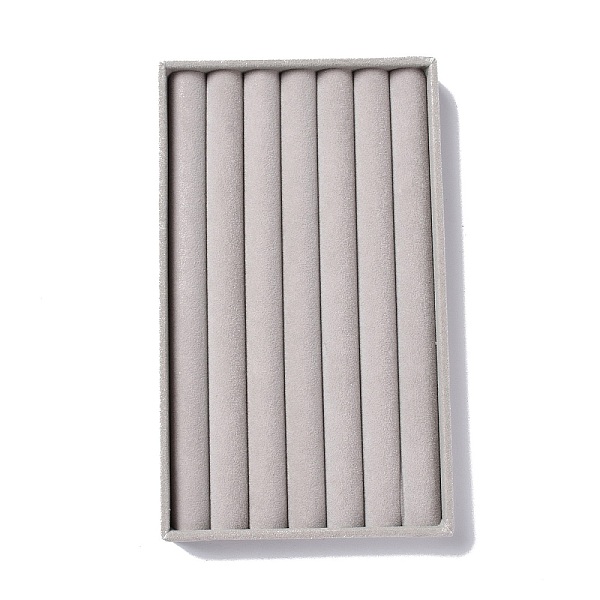 

PandaHall Rectangle Velvet Jewelry Trays, with Density Fiberboard Sheet, for Earrings, Rings Storage, Gray, 21x12.5x2.35cm Velvet Rectangle...
