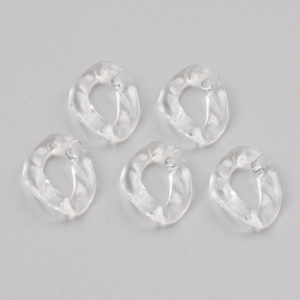 

PandaHall Transparent Acrylic Linking Rings, Quick Link Connectors, For Jewelry Curb Chains Making, Twist, Clear, 13.5x10x2.5mm, Inner...