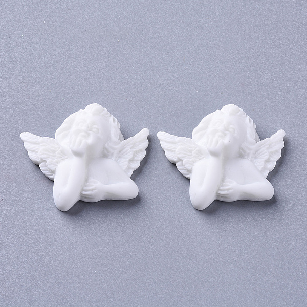 

PandaHall Resin Cabochons, Cupid/Cherub, White, 25x32x10.5mm Resin Human White