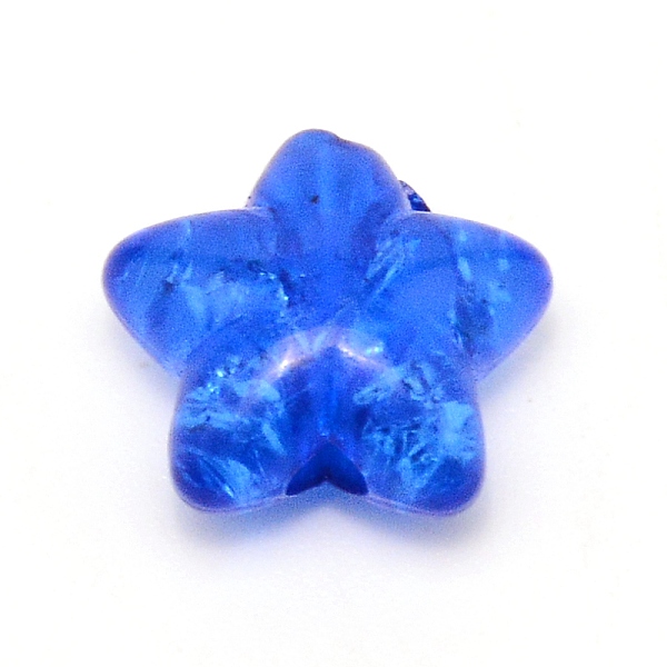 

PandaHall Resin Beads, Crackle Beads, Star, Blue, 10.5~11x10.5~11x5.5mm, Hole: 1.8mm, 20pcs/bag Resin Star Blue