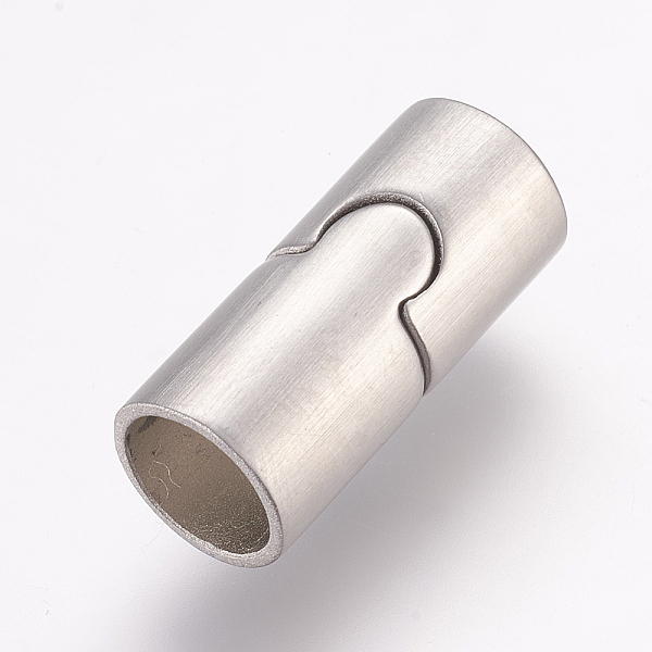 

PandaHall 304 Stainless Steel Magnetic Clasps, Column, Frosted, Stainless Steel Color, 22x10mm, Hole: 8mm 304 Stainless Steel Column