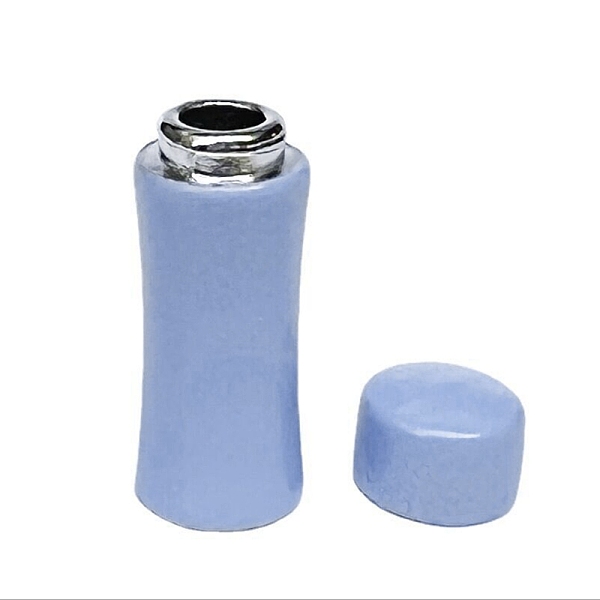 

PandaHall Miniature Alloy Vacuum-insulated Bottle Display Decorations, for Dollhouse, Rectangle, Light Sky Blue, 9x25mm Alloy