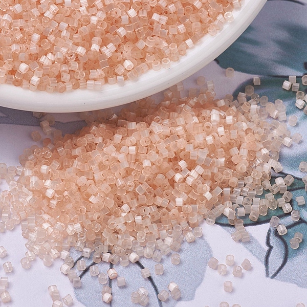 

PandaHall MIYUKI Delica Beads, Cylinder, Japanese Seed Beads, 11/0, (DB0824) Light Peach Silk Satin, 1.3x1.6mm, Hole: 0.8mm, about..., Orange