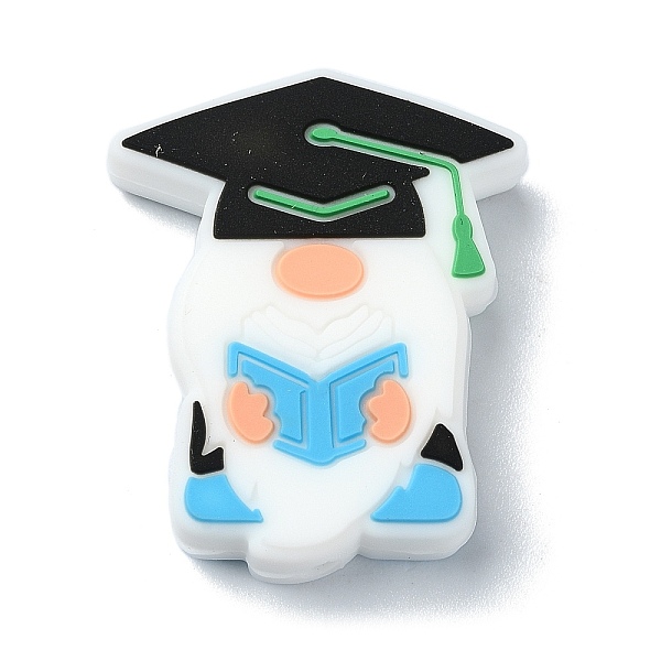 

PandaHall Graduation Theme Silicone Beads, DIY Nursing Necklaces Making, Gnome, 30x25x8mm, Hole: 2mm Silicone Gnome