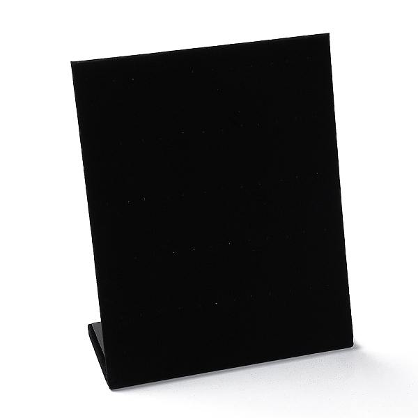 

PandaHall Wood Covered with Velvet Slant Back Earrings Display Stands, Rectangle Jewelry Organizer Holder for Earring Storage, Black...
