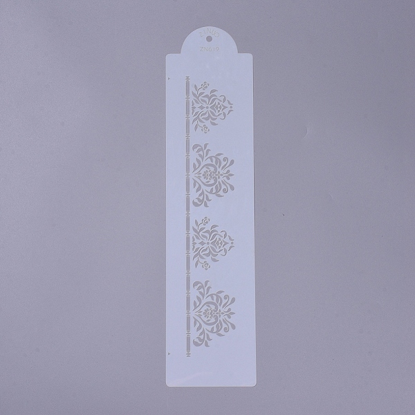 

PandaHall Eco-Friendly Food Grade Plastic Templates Spray Cake Molds, Cake Decorating Stencil Molds, Dessert Decorating Molds, Flower, White...