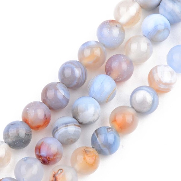 

PandaHall Natural Agate Beads Strands, Dyed, Round, 8mm, Hole: 1mm, about 48pcs/strand, 15.16 inch(38.5cm) Natural Agate Round