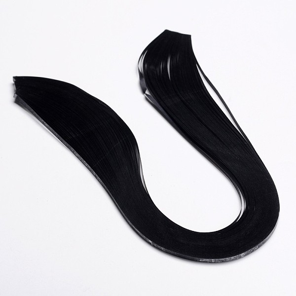 

PandaHall Quilling Paper Strips, Black, 390x3mm, about 120strips/bag Paper Black