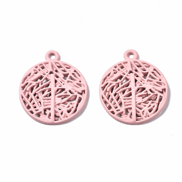 

PandaHall Spray Painted Alloy Pendants, Cadmium Free & Nickel Free & Lead Free, Branch, Pink, 22x18.5x2mm, Hole: 1.6mm Alloy Branch Pink