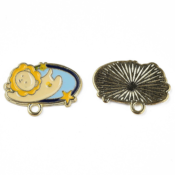 

PandaHall Alloy Enamel Pendants, Cadmium Free & Lead Free, Light Gold, Lion, Gold, 20x15x1mm, Hole: 1.8mm Alloy+Enamel Lion Gold