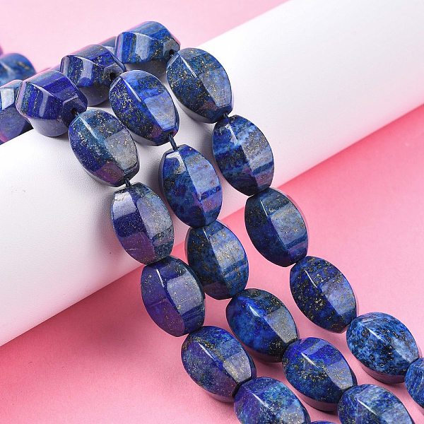 

PandaHall Natural Lapis Lazuli Beads Strands, Faceted, Lantern, 18.5x15~15.5x13~14mm, Hole: 1.2mm, about 21pcs/strand, 15.35''(39cm) Lapis...