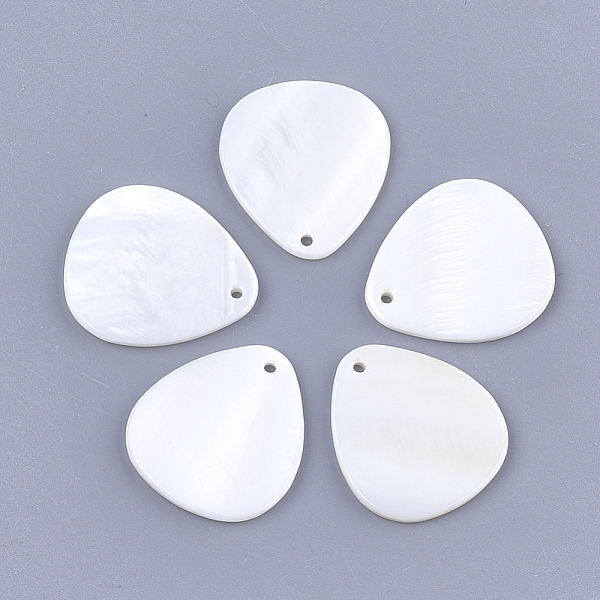 

PandaHall Freshwater Shell Pendants, Teardrop, Creamy White, 25.5x23x2mm, Hole: 1.5mm Freshwater Shell Teardrop