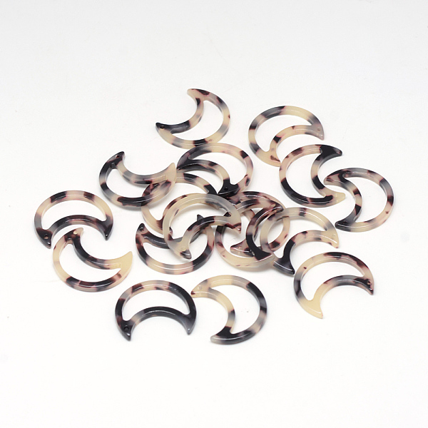 

PandaHall Cellulose Acetate(Resin) Pendants, Moon, Antique White, 25.5x21.5x2.5mm, Hole: 1.5mm Cellulose Acetate Moon Orange