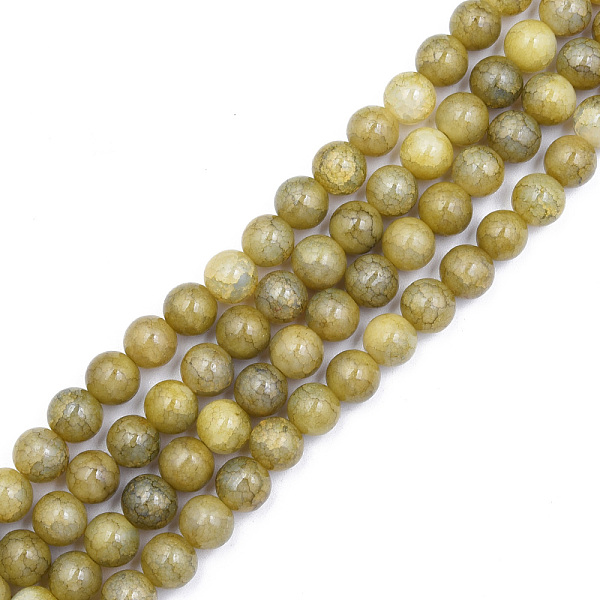 

PandaHall Crackle Glass Beads Strands, Dyed & Heated, Round, Olive Drab, 10mm, Hole: 1mm, about 78~79pcs/strand, 29.92 inch~30.24 inch...