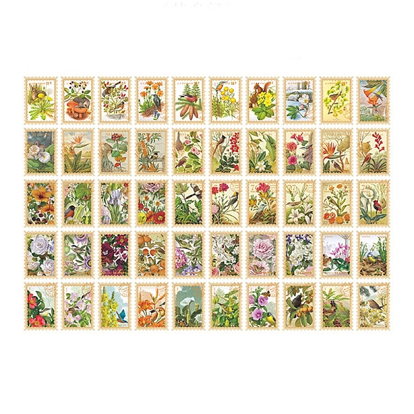 

PandaHall 100Pcs 50 Styles Autumn Themed Stamp Decorative Stickers, Paper Self Stickers, for Scrapbooking, Diary Stationery, Bird Pattern...