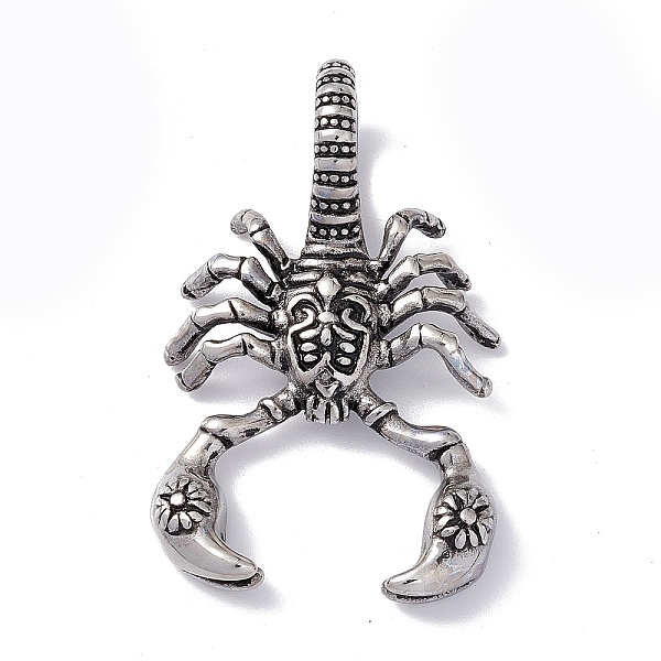 

PandaHall 304 Stainless Steel Pendants, Scorpion Charm, Stainless Steel Color, 48.5x30x12.5mm, Hole: 11.5x10mm 304 Stainless Steel Other...