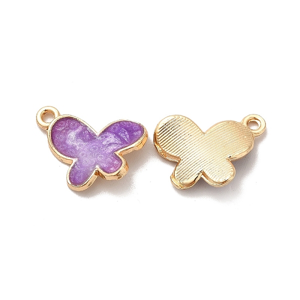 

PandaHall Alloy Enamel Pandants, Lead Free & Cadmium Free, Light Gold, Butterfly Charm, Purple, 18x15x3mm, Hole: 1.6mm Alloy+Enamel...