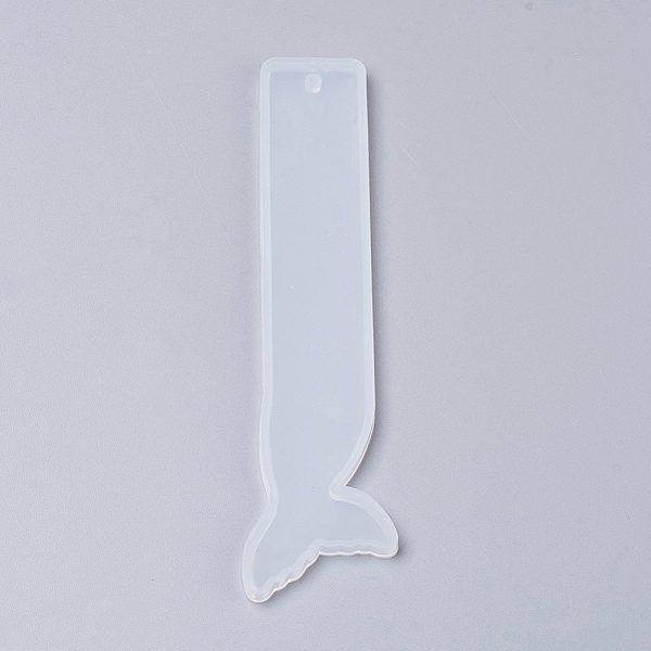 

PandaHall Silicone Bookmark Molds, Resin Casting Molds, Fish Tail, White, 143x35x4.5mm, Inner Diameter: 140x33mm Silicone Fish White