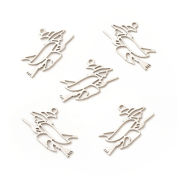 

PandaHall Halloween 201 Stainless Steel Pendants, Witch, Stainless Steel Color, 13x23x1mm, Hole: 1.5mm 201 Stainless Steel Human