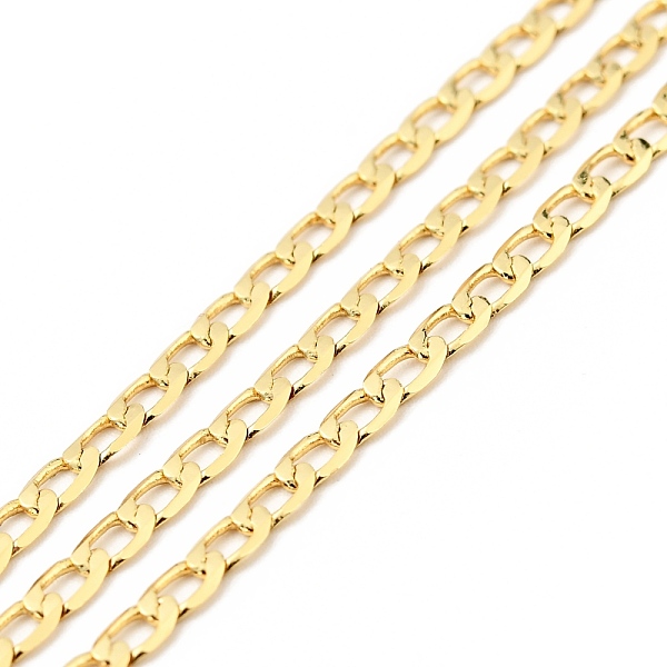 

PandaHall Rack Plating Brass Cuban Link Chains, Soldered, Faceted, with Spool, Long-Lasting Plated, Lead Free & Cadmium Free & Nickel Free...