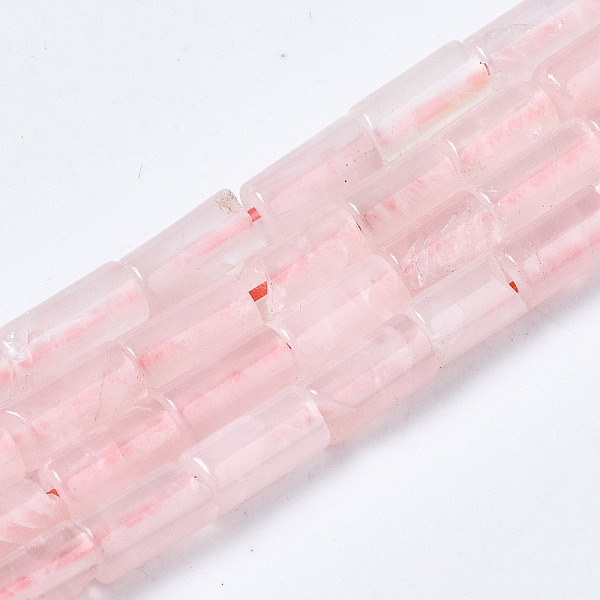 

PandaHall Natural Rose Quartz Beads Strands, Column, 5~6x3mm, Hole: 0.8mm, about 64~65pcs/strand, 15.35inch(39cm) Rose Quartz Column