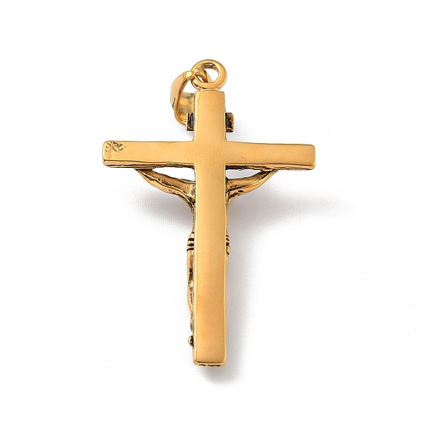 

PandaHall Vacuum Plating 304 Stainless Steel Big Pendants, Crucifix Cross, Antique Golden, 51x32.5x9mm, Hole: 8x4mm 304 Stainless Steel...