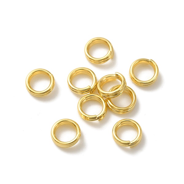 

PandaHall Brass Split Rings, Lead Free & Cadmium Free, Double Loops Jump Rings, Real 24K Gold Plated, 21 Gauge, 5x2mm, Inner Diameter: 3.5mm...
