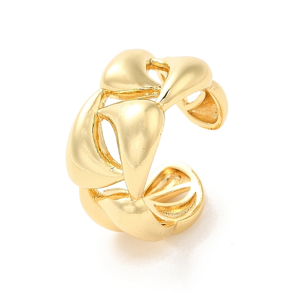 

PandaHall Brass Open Cuff Rings, Hollow Teardrop, Real 18K Gold Plated, Inner Diameter: 18mm Brass Teardrop