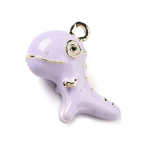 

PandaHall Alloy Enamel Pendants, 3D Dinosaur Charm, Golden, Lavender, 15.5x11x6.5mm, Hole: 1.2mm Alloy+Enamel Dinosaur Purple