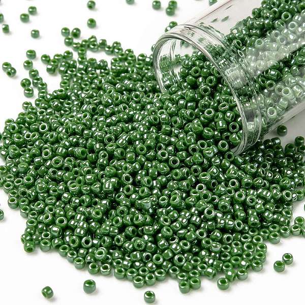 

PandaHall TOHO Round Seed Beads, Japanese Seed Beads, (130) Opaque Luster Mint Green, 11/0, 2.2mm, Hole: 0.8mm, about 1110pcs/10g Glass...