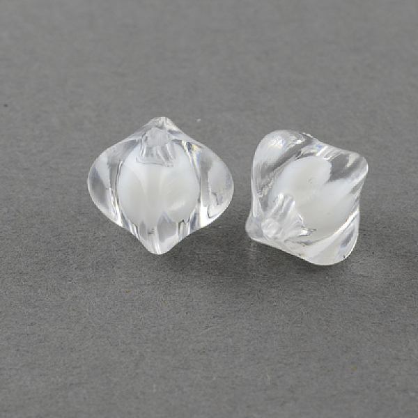 

PandaHall Transparent Acrylic Beads, Bead in Bead, Rhombus, Clear, 8x10x10mm, Hole: 2mm, about 1790pcs/500g Acrylic Rhombus Clear