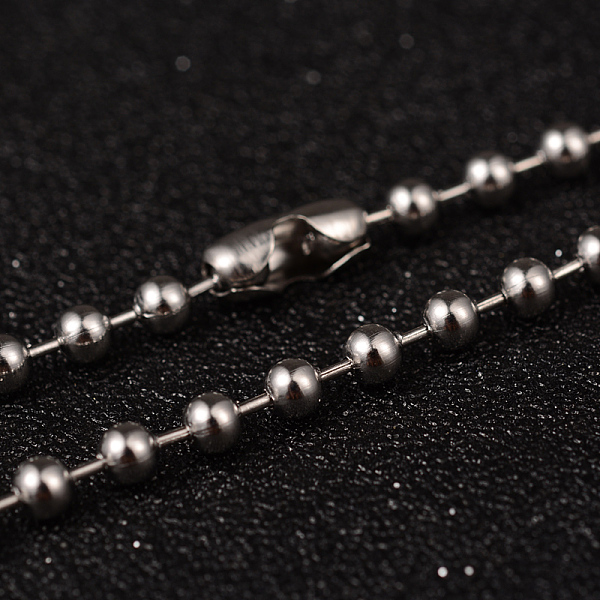 

PandaHall 304 Stainless Steel Ball Chain Necklaces, Stainless Steel Color, 29.5 inch(75cm), 3.5mm 304 Stainless Steel