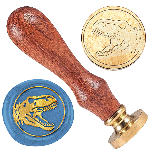 

PandaHall Wax Seal Stamp Set, 1Pc Golden Tone Sealing Wax Stamp Solid Brass Head, with 1Pc Wood Handle, for Envelopes Invitations, Gift Card...