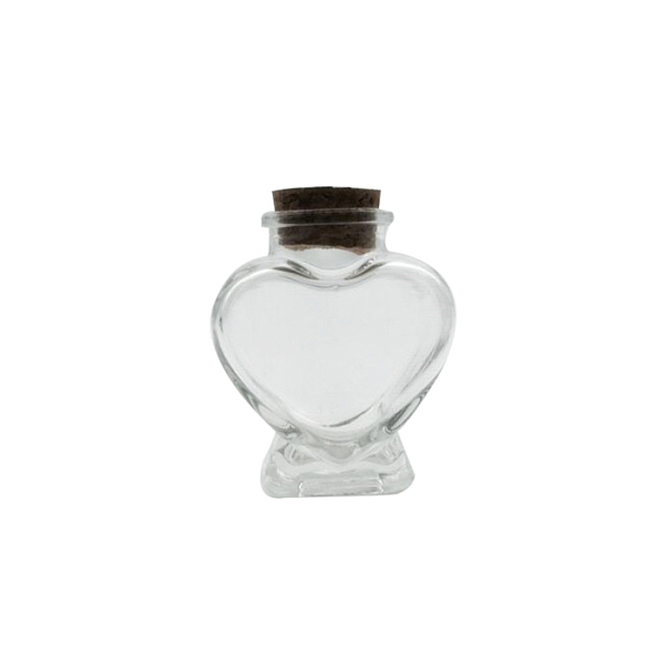 Herz Glasflasche Für Perle Container