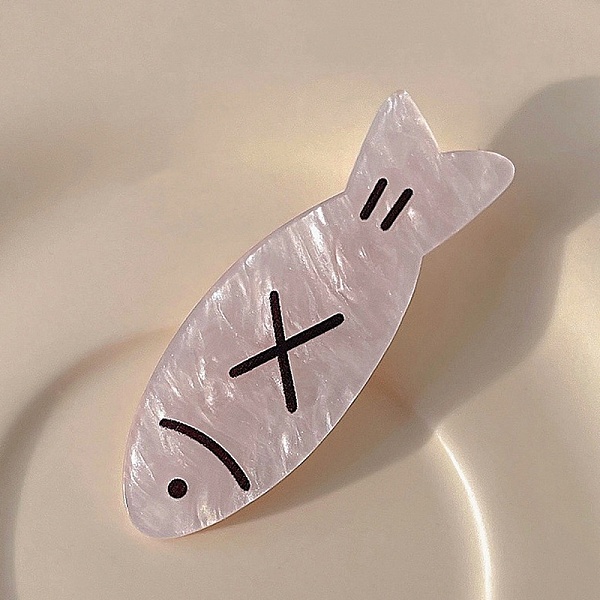 

PandaHall Mini Plastic Alligator Hair Clips, for Girls, Fish, Misty Rose, 22x5mm Plastic Fish