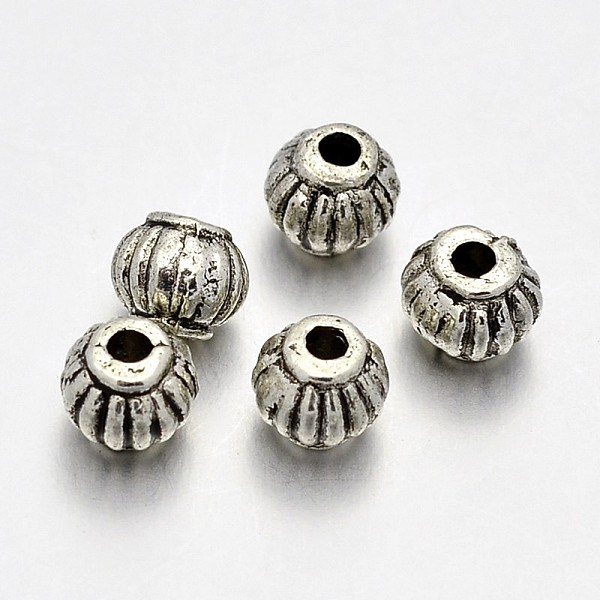 

PandaHall Tibetan Style Alloy Lantern Spacer Beads, Lead Free & Cadmium Free & Nickel Free, Antique Silver, 5x4mm, Hole: 1mm Alloy Lantern
