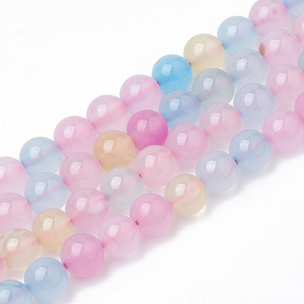 

PandaHall Natural Agate Beads Strands, Dyed, Round, Mixed Color, 8~8.5mm, Hole: 1mm, about 47pcs/strand, 15.5 inch Natural Agate Round..., Multicolor